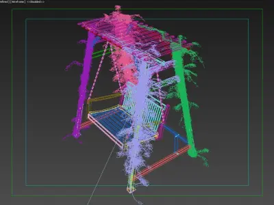 WOOD SWING 3D model