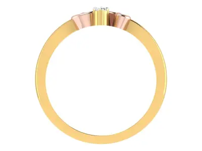 Solitaire Women Engagement Bypass Rings 3D print model get