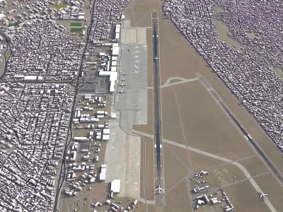 Luanda - 3D Airport Model Low-poly 3D model