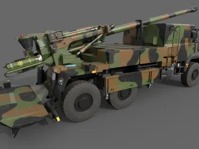  Caesar 155mm Self Propelled Howitzer 