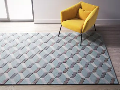 Nevio Pure Wool Rug 3D model