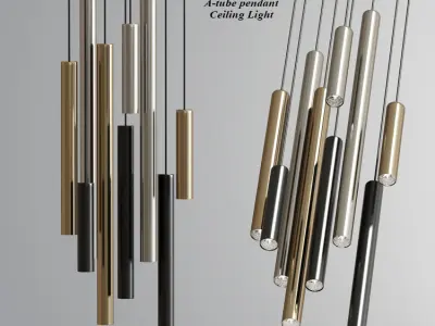 A-tube pendant 3D model