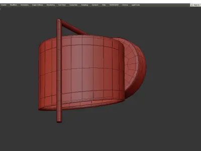 GANS  WALL Low-poly 3D model