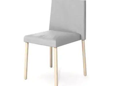 Simple White Chair 3D model