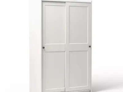 HAUGA - Wardrobe with sliding doors 3D model