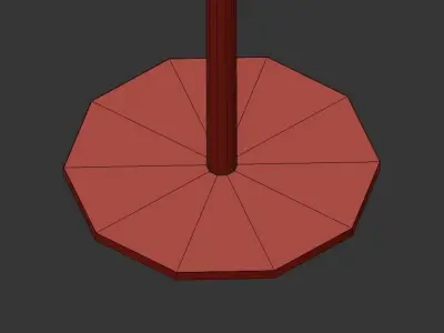 keep-fl rattan floor lamp 3D model