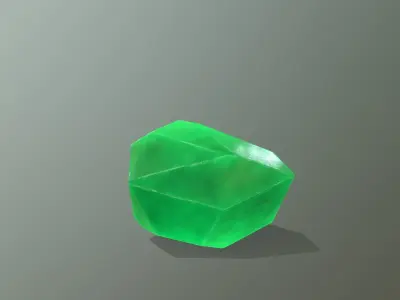 Crystal Set stone Low-poly 3D model