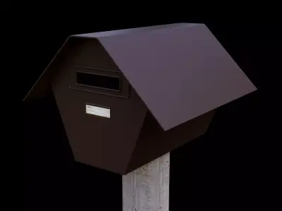 Old Metal Mailbox 3D model