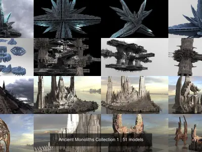 Ancient Monoliths Collection 1 3D Model Pack