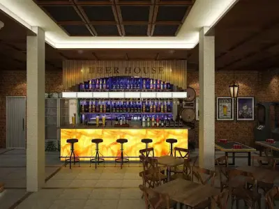 Industrial Beer House 3D model