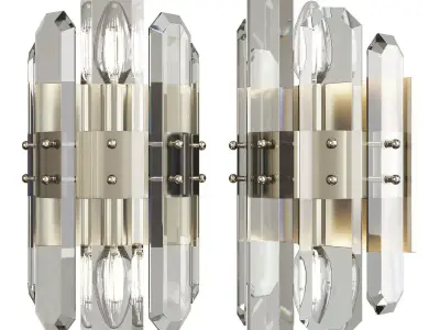 Bolton 2 Light Sconce Low-poly 3D model