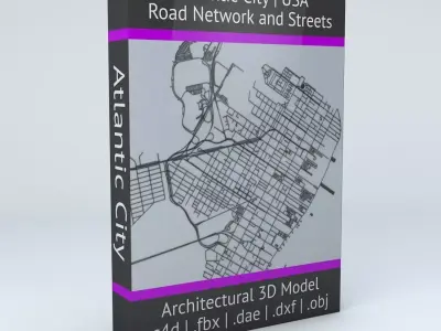 Atlantic City Road Network and Streets 3D model