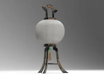 OUCHI LANTERN Low-poly 3D model