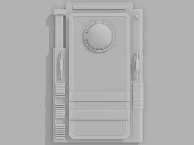 Sci-fi door  Low-poly 3D model