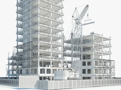  Construction Building site 3D model