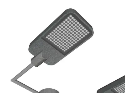 Concrete Lamp Post - Light Pole - Light Post - Street Light 07 3D model