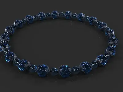 Bracelet turquoise beaded necklace Free 3D model