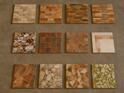 Realistic Ceramic and Stone Floor Tile Textures Pack Texture