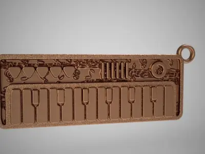 Keyboard Keychain 3D print model
