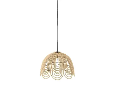 Rattan pendant light flower shape 3D model