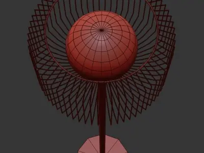 keep-fl rattan floor lamp 3D model