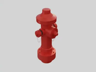 Fire Hydrant 18 - Safety and Emergency Equipment Low-poly 3D model