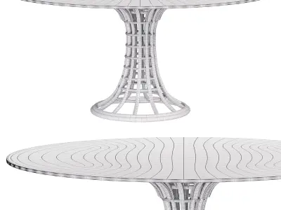 SUNFLOWER DINING TABLE by bakerfurniture 3D model