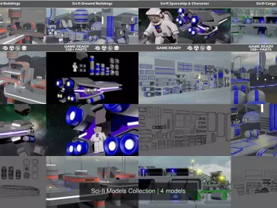 Sci-fi Models Collection 3D Model Pack
