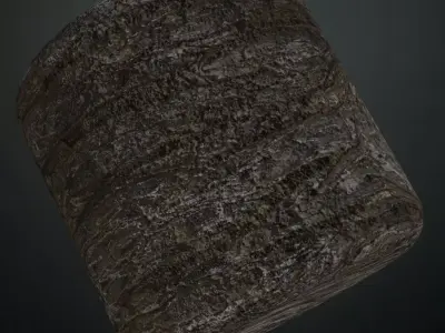 Dark Fine Grain Wood PBR Seamless Texture