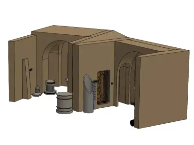 Docking Bay 94 Entrance Passageway Diorama 3D print model
