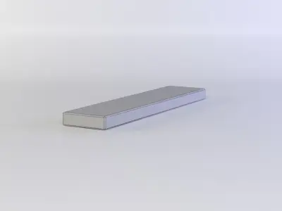 Small plank Low-poly 3D model