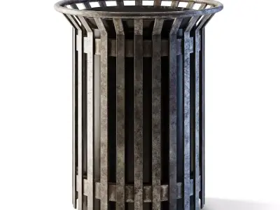 Street Trash Bin 3D model