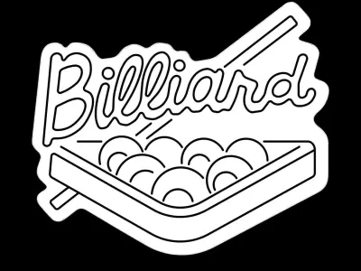 Billiard Neon Sign 3D model purchase