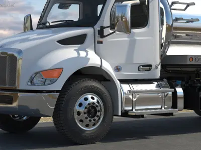  Peterbilt 537 White Vacuum Truck 