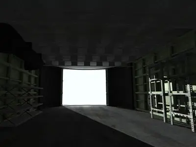 Bunker garage Low-poly 3D model