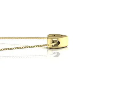 Pendant initial heart C 3D print model