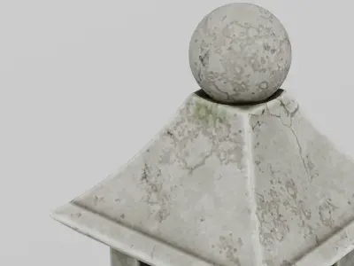 Japanese Furniture Kit - Outdoor Lamp B Low-poly 3D model