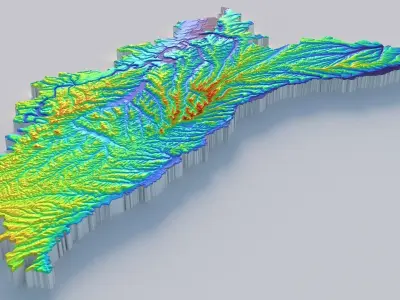 Moldova Terrain Country 3D model