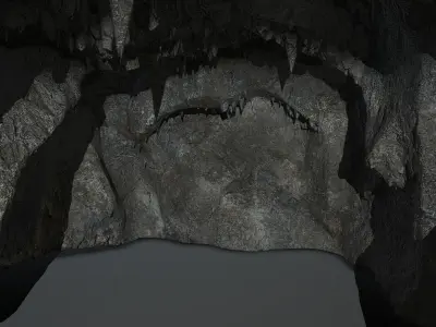 Big Cave lowpoly 3D model