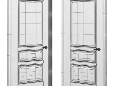 Interior Doors 3d model Low-poly 3D model buy