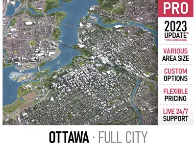 Ottawa Low-poly 3D model