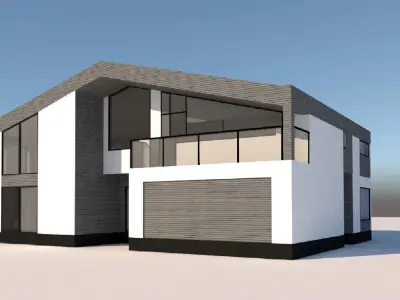 House modern on beach 3D model