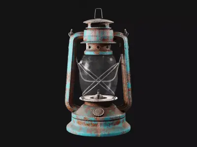 Kerosene Lamp Low-poly 3D model