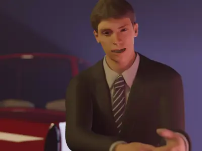 Fully Rigged Male Character 3D model