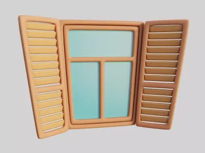 Cartoon Window 26b 3D model