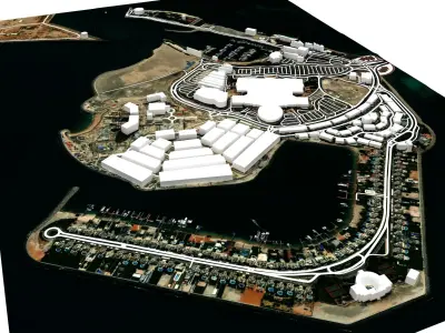 AL Marina Island Abu Dhabi 3D model