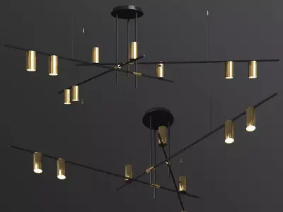 Bokt Contemporary Minimalist 9 Light  3D model