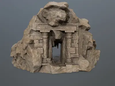 Skull Gate 3 Low-poly 3D model