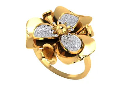 Women Ring Render 3dm STL MTL SLC JCD OBJ FBX Details 3D print model 50
