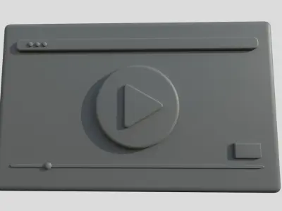 3D app web Icon Low-poly 3D model-05 Low-poly 3D model